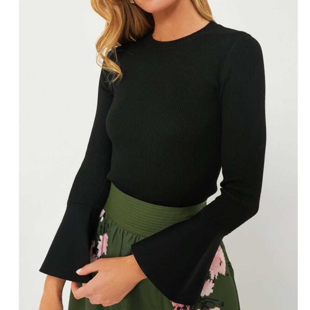 Black Rib Knit Lucy Top